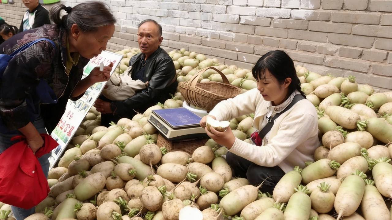 周末硬核挑战！拉500斤新鲜萝卜进重庆城内摆摊，看多久可以卖个精光！【燕麦行游】