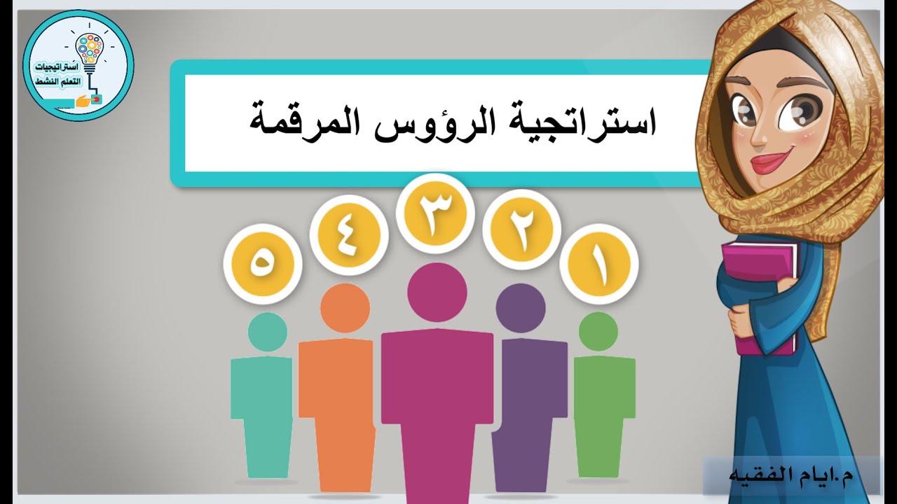 ‎⁨استراتيجيات التعلم - توزيع الفرص بالتساوي للمشاركة‎ - ⁨استراتيجية الرؤوس المرقمة⁩ تطبق للمجموعات