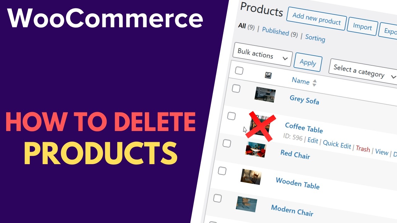 WooCommerce: Как удалить товары | Учебное пособие по WordPress