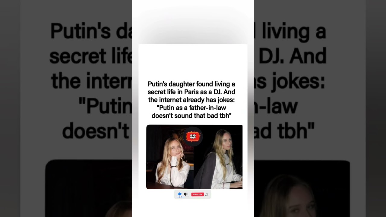 Putin's daughter is a DJ in Paris. #shorts #viral #trending