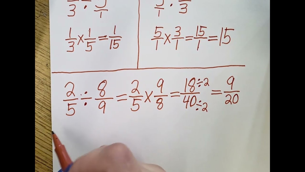 Dividing Fractions by Fractions