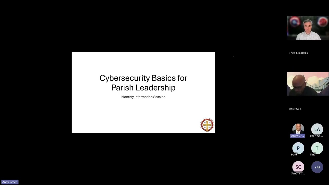 Cybersecurity Risk Management Basics for Parish Leadership   September session