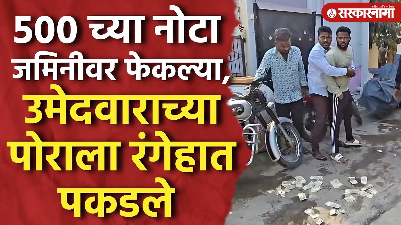 भाजप उमेदवाराच्या मुलाने रंगेहात पकडले, नोटा जमिनीवर फेकल्या, Ambika Gaikwad, Solapur Election 2026