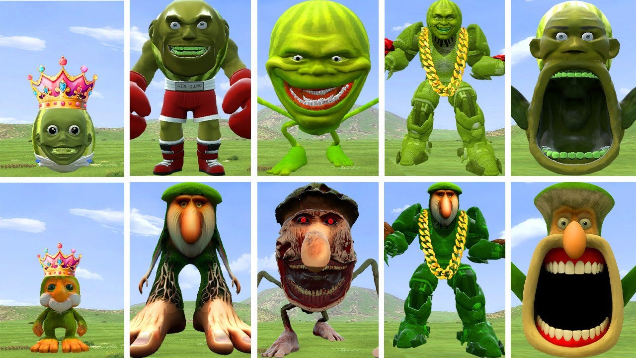 I DISCOVERED NEW EVOLUTIONARY FORMS OF KING LINGANG MELON VS KING BRR BRR PATAPIM IN GARRY'S MOD !