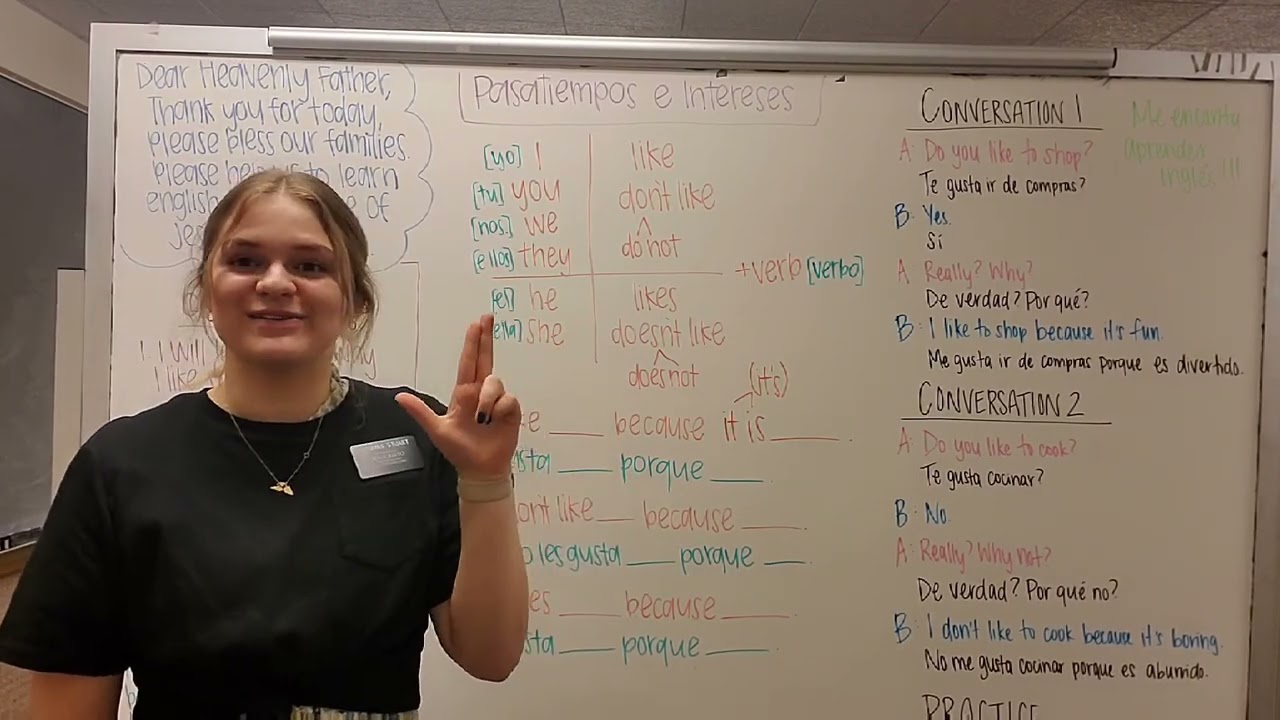 HERMANAS Aprende Clase de Inglés con Gringos HOBBIES hablan Español Iglesia de Jesucristo Mormones