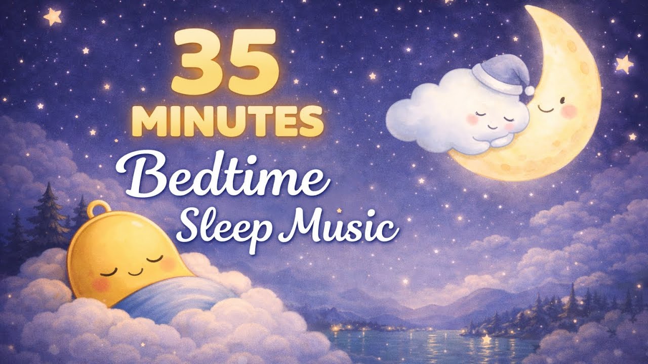 Cozy Campfire Sleep Music 🔥 35 Minutes of Gentle Bedtime Sounds for Kids | Calm Night Lake