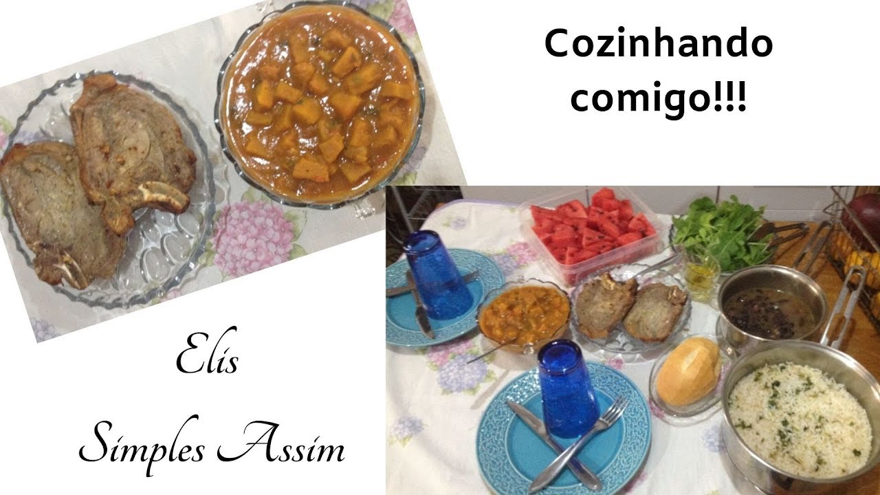 QUIBEBE DE ABOBORA Á MINHA MODA, BISTECA DE PORCO, COZINHANDO COMIGO!!!