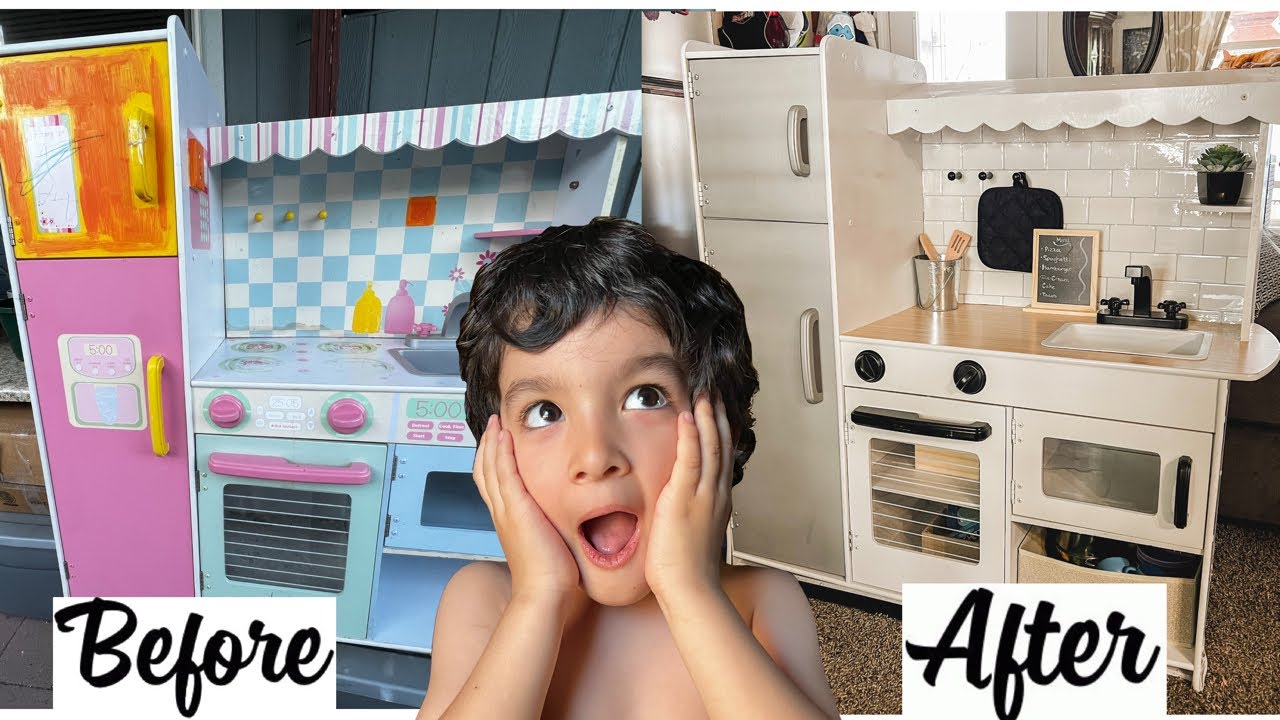 Play Kitchen Makeover | DIY Play Kitchen