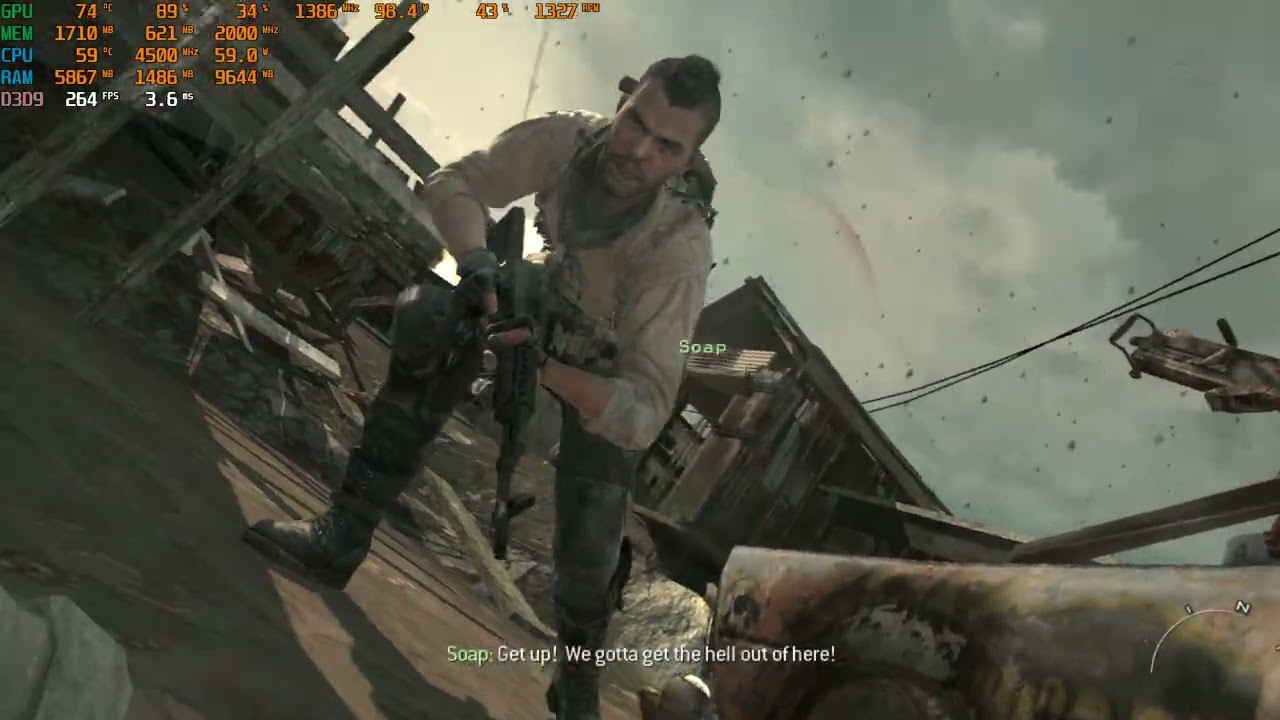 Benchmark Call Of Duty Modern Warfare 3 Rx 580 XFX 8Gb / i7 9700F / 16 Gb Ram 2400MT/S (1080P )