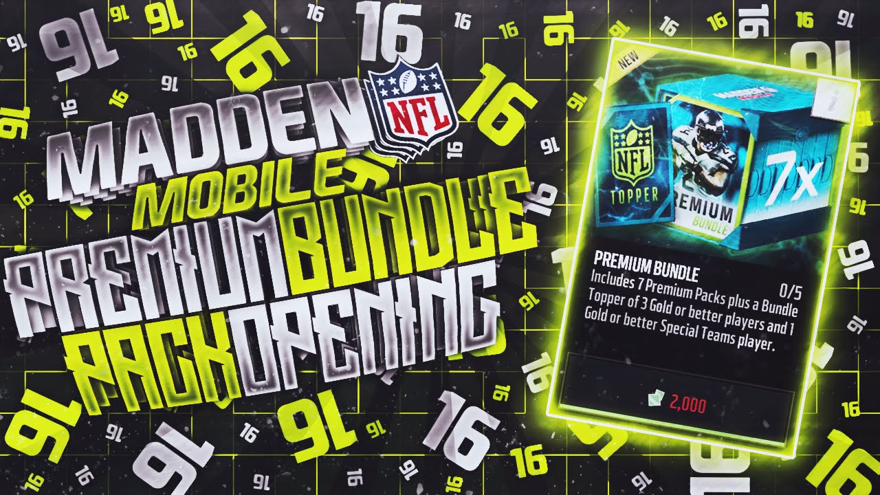 MADDEN MOBILE 16 PREMIUM BUNDLE OPENING!!!