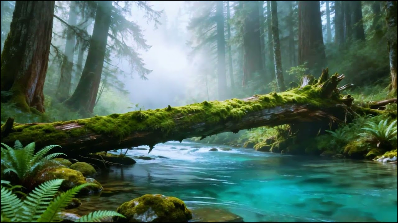 Calming Forest River Soundscape with Birds | Deep Sleep & Relaxation Nature ASMR