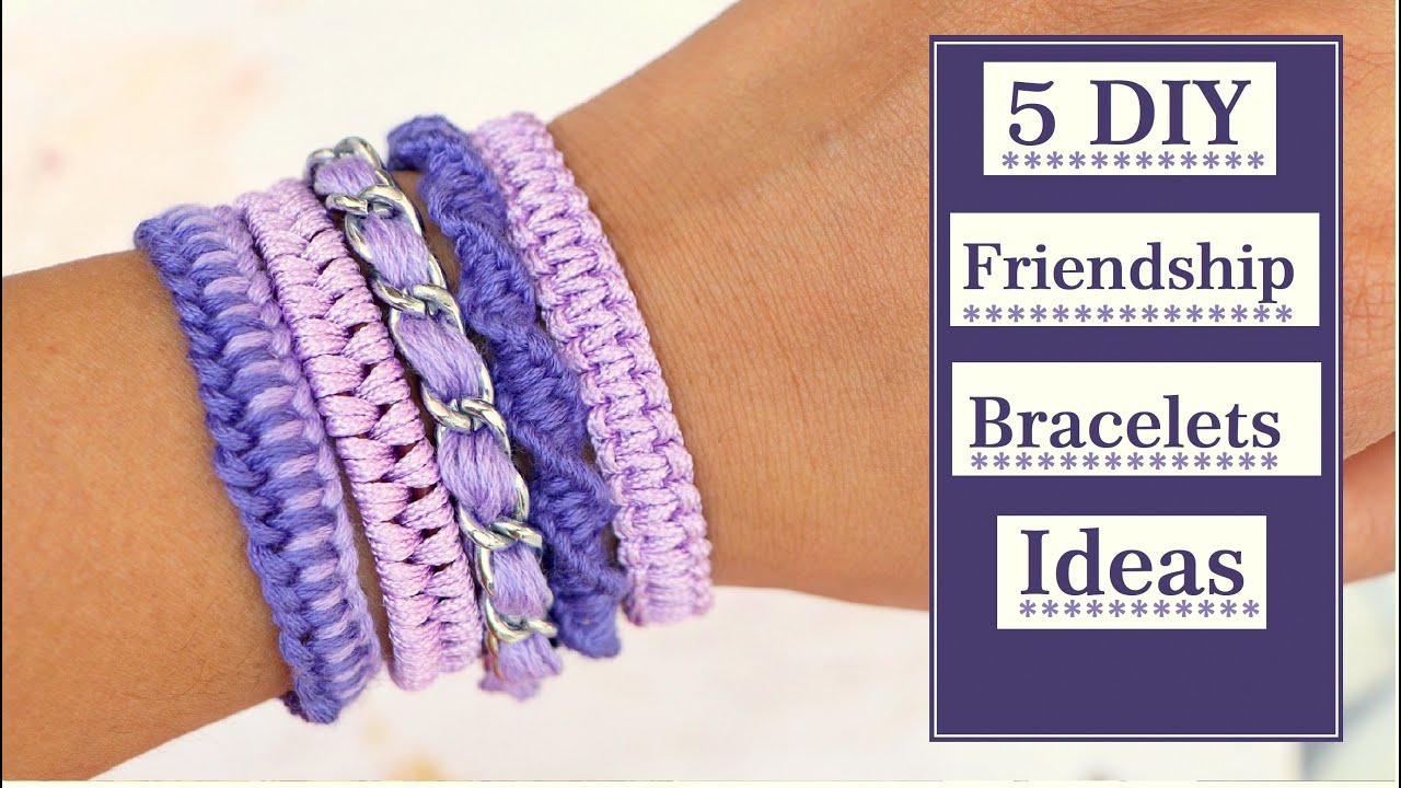5 DIY Friendship Bracelets Ideas| Macrame Bracelets |Thread Bracelet |Jewellery Making| Creation&you