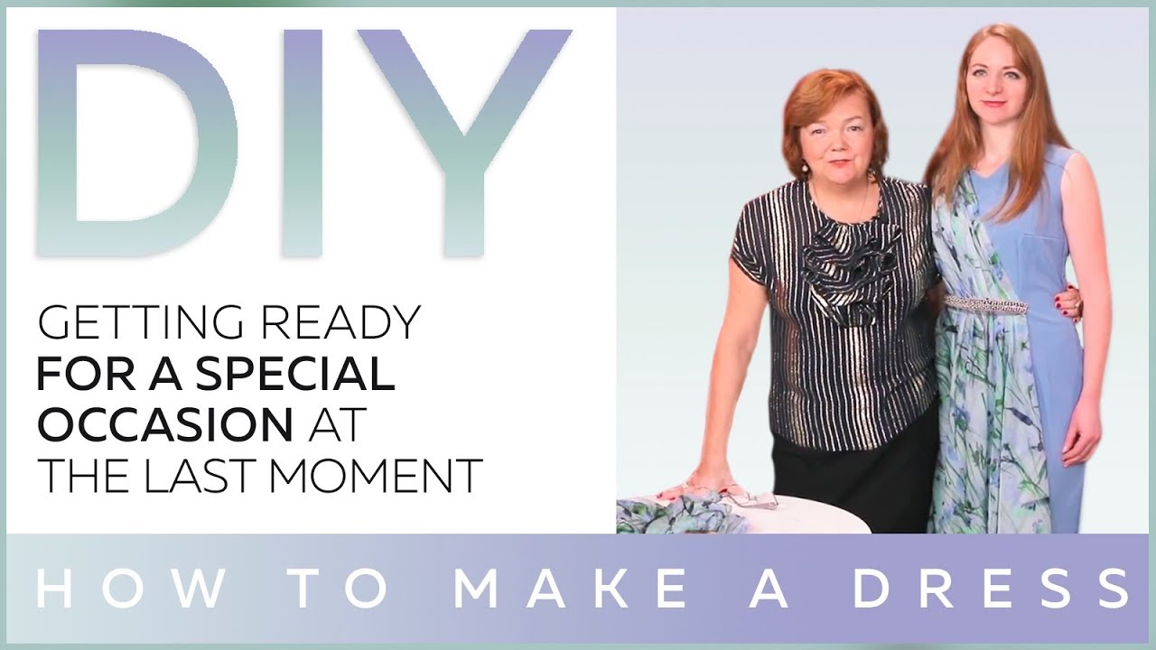DIY: How to make a dress with draping. Getting ready for a special occasion at the last moment.