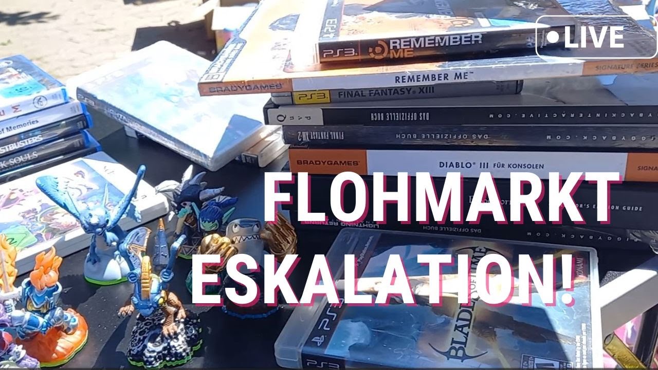 Flohmarkt Live #22 - Eskalation auf dem Dorftrödel! Videospiele, Brettspiele, Figuren und gute Musik