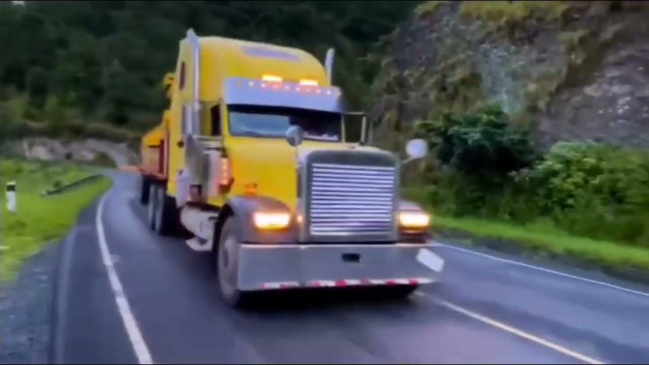 Heavy Trucks on the Road Real Work Action