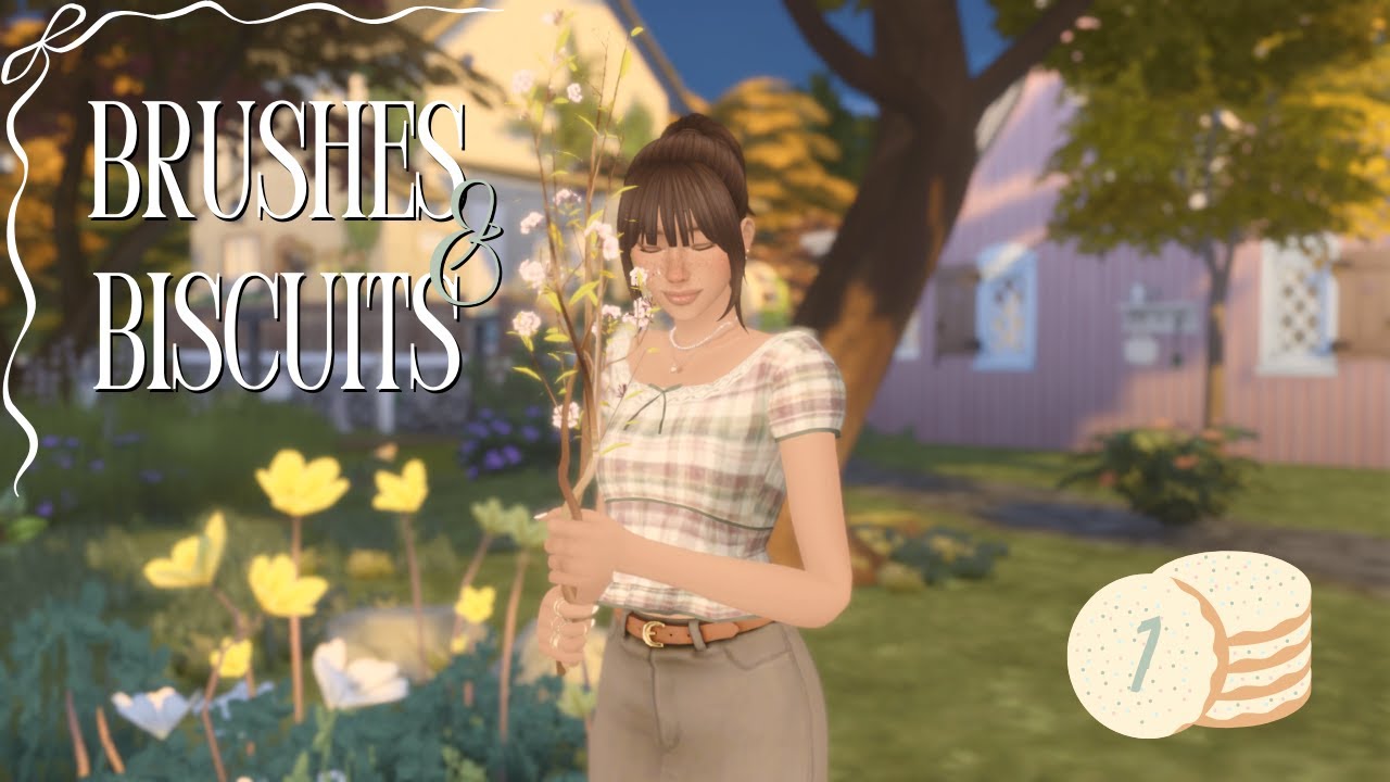 ep 01 | brushes & biscuits - sims 4 cottage living let's play