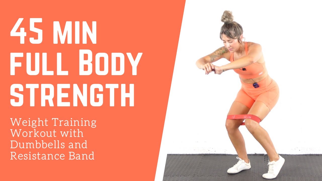 Full Body Strength Training || 45 Min Low Impact Workout with Dumbbells and Band
