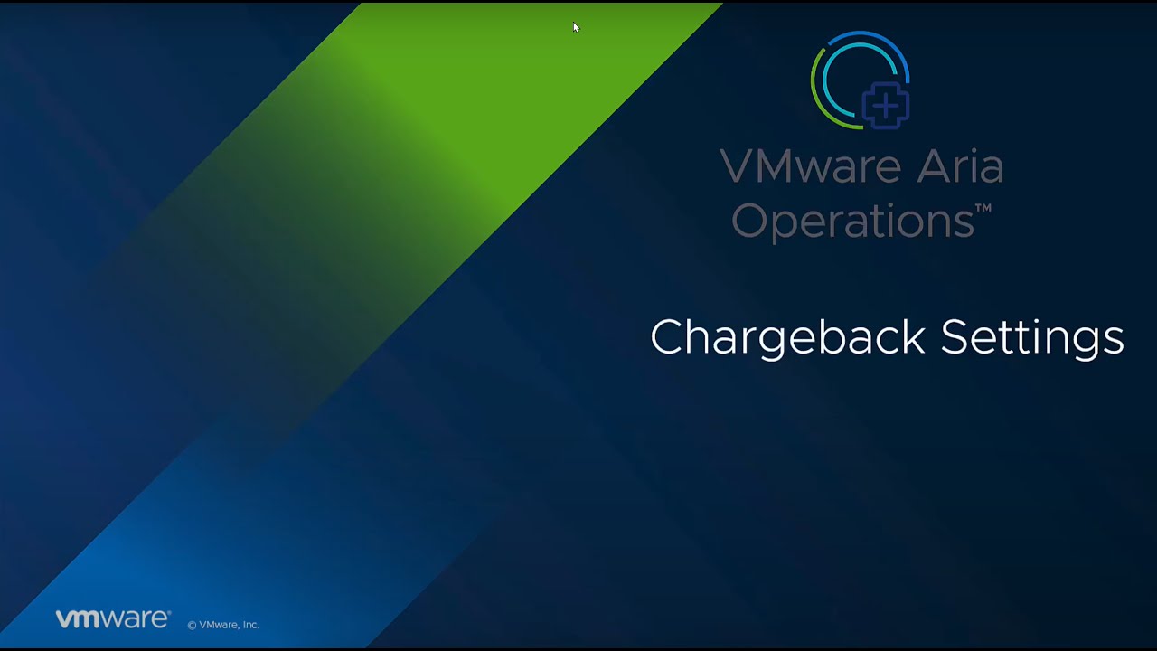 Configuring Chargeback Settings in VMware Aria Operations