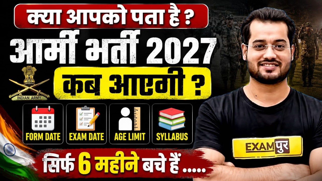 INDIAN ARMY RECRUITMENT 2027 | NOTIFICATION, FORM DATE, EXAM DATE, AGE LIMIT & SYLLABUS