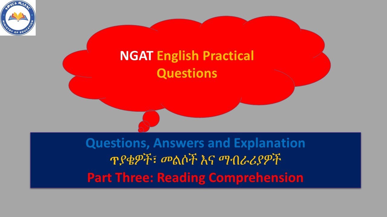 NGAT Questions Part Three: Reading Comprehension(#Passages)