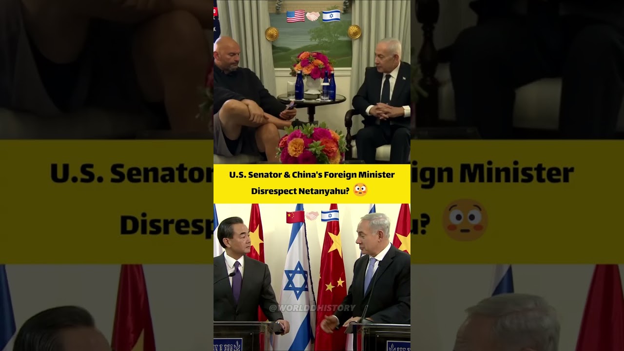 U.S. Senator & China's Foreign Minister Disrespect Netanyahu? 😳 #netenyahu #usa #china #shorts