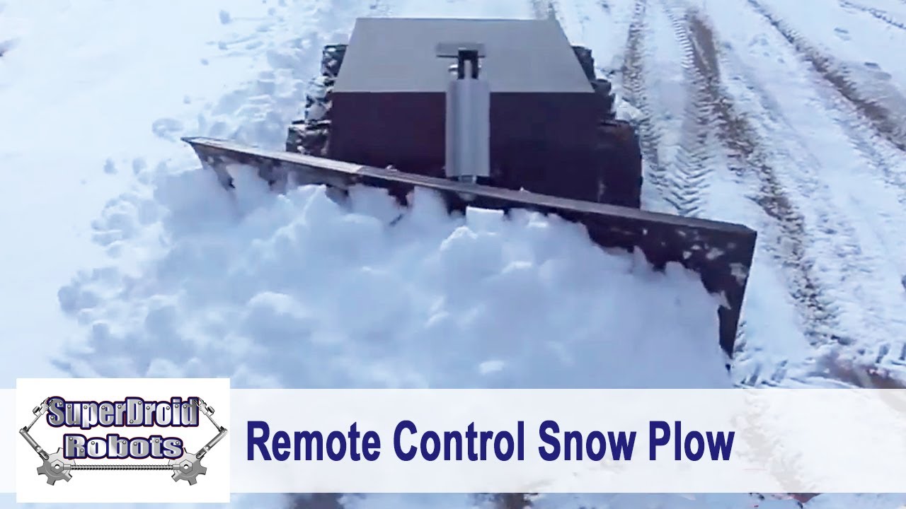 6WD RC Snow Plow PLOWING SNOW by SuperDroid Robots
