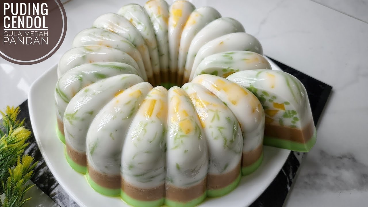 Resep Puding Cendol Gula Merah Pandan Terenak
