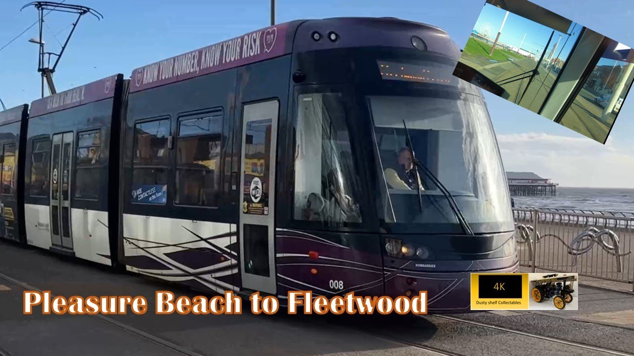 Blackpool Tram cab ride POV. A ride From Pleasure Beach to Fleetwood.
