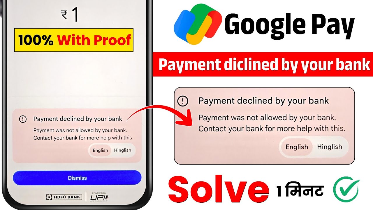 Payment declined by your bank | Payment was not allowed by your bank.