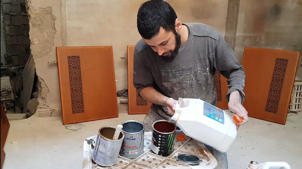 تعلم طريقة خلط الوان الصباغة ماط شمبني +ارجنتي=شبيه صحرة Learn how to mix dyeing colors