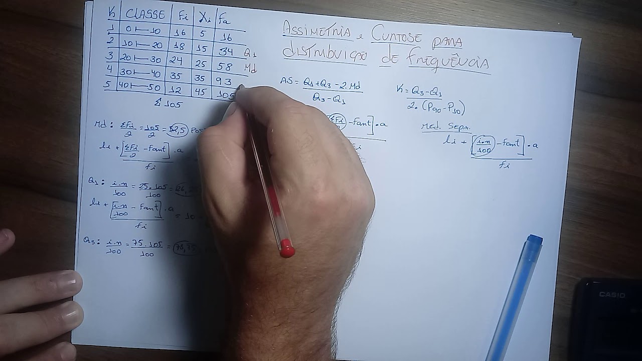 Estatística   Assimetria e Curtose para Distribuição de Frequência
