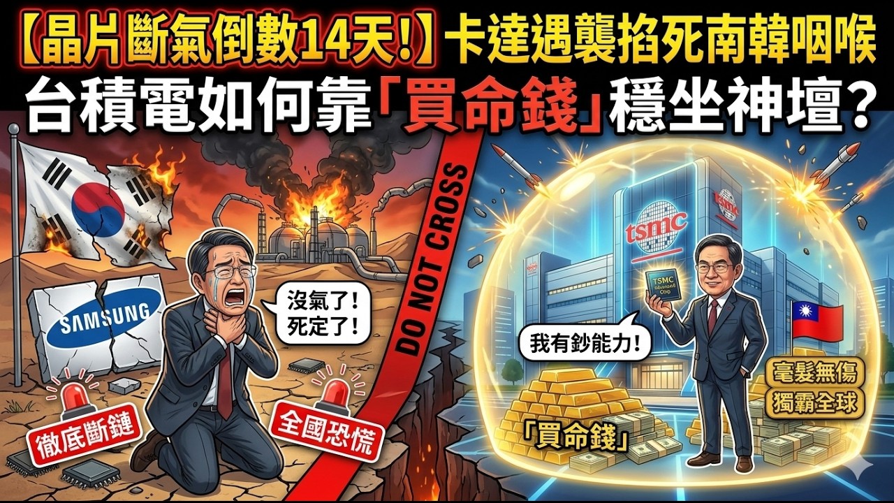 晶片斷氣倒數14天！卡達遇襲掐死南韓半導體咽喉，台積電如何靠「買命錢」穩坐神壇？