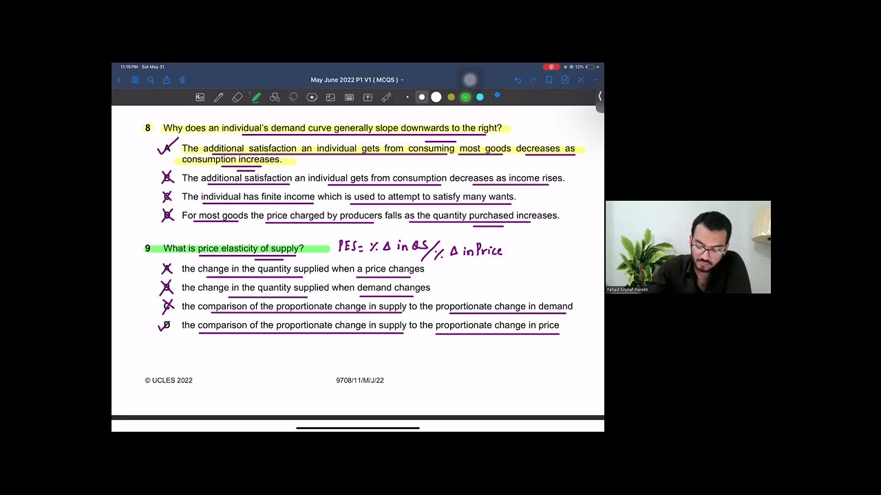 May June 2022 Paper 1 Variant 1 ( MCQS ) AS Level Economics 9708 | Urdu/Hindi Language
