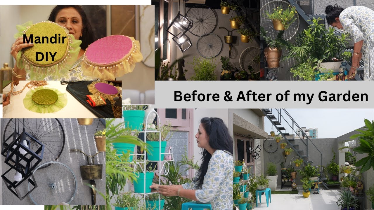 देख लो कर दी छत की काया पलट || Complete Look of My Terrace Garden || Mandir DIY || Balcony Decor