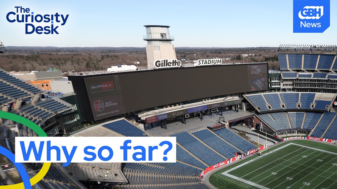 Why is the Patriots' Gillette Stadium all the way in Foxborough, Mass.?