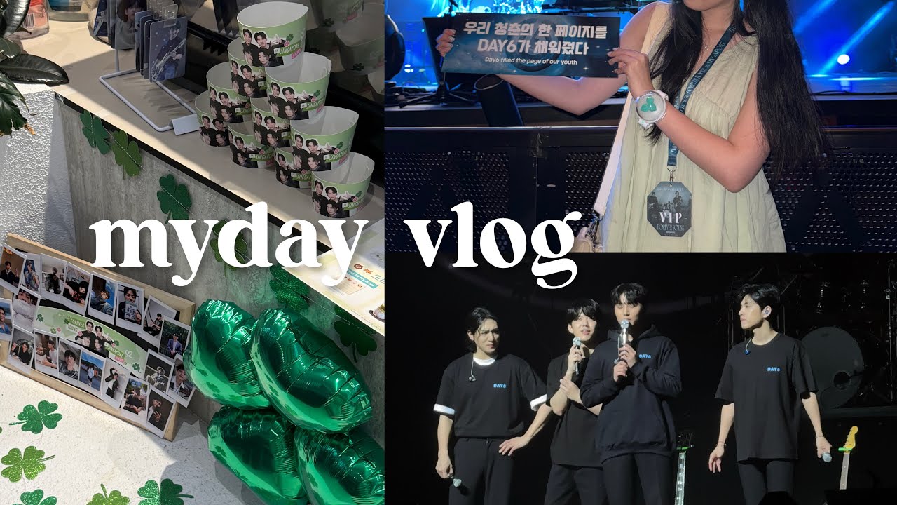 [마이데이 브이로그 MYDAY VLOG] my first DAY6 concert | 241122 forever young in singapore and cafe event 🍀