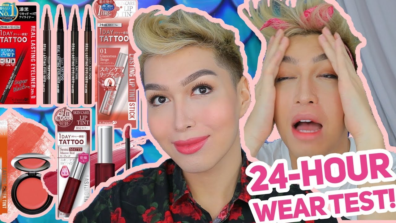 MGA MAKEUP NA KASING TIBAY DAW NG TATTOO!? SINUOT KO FOR 24 HOURS!!