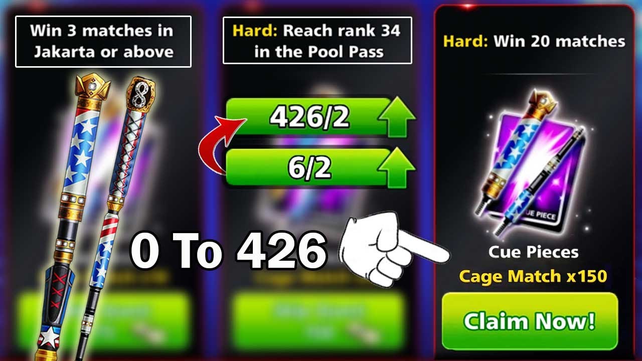 Missions Cage Match Cue 😍 From 0 to 426 Upgrade Piece 8 ball pool