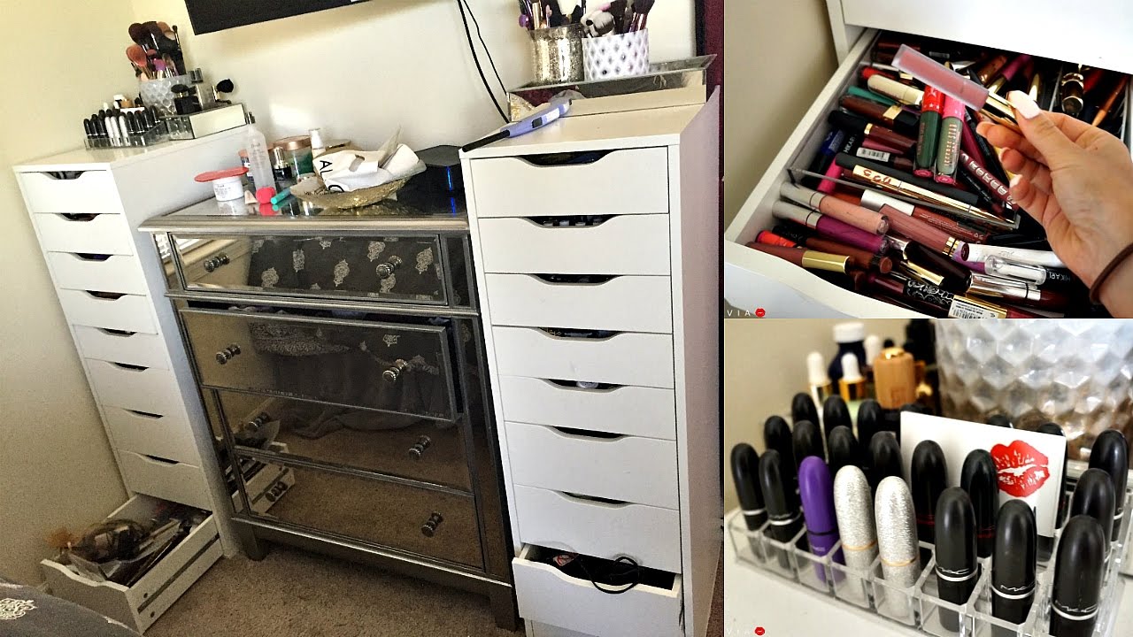 My Makeup Collection & Storage | MESSY & REAL AF