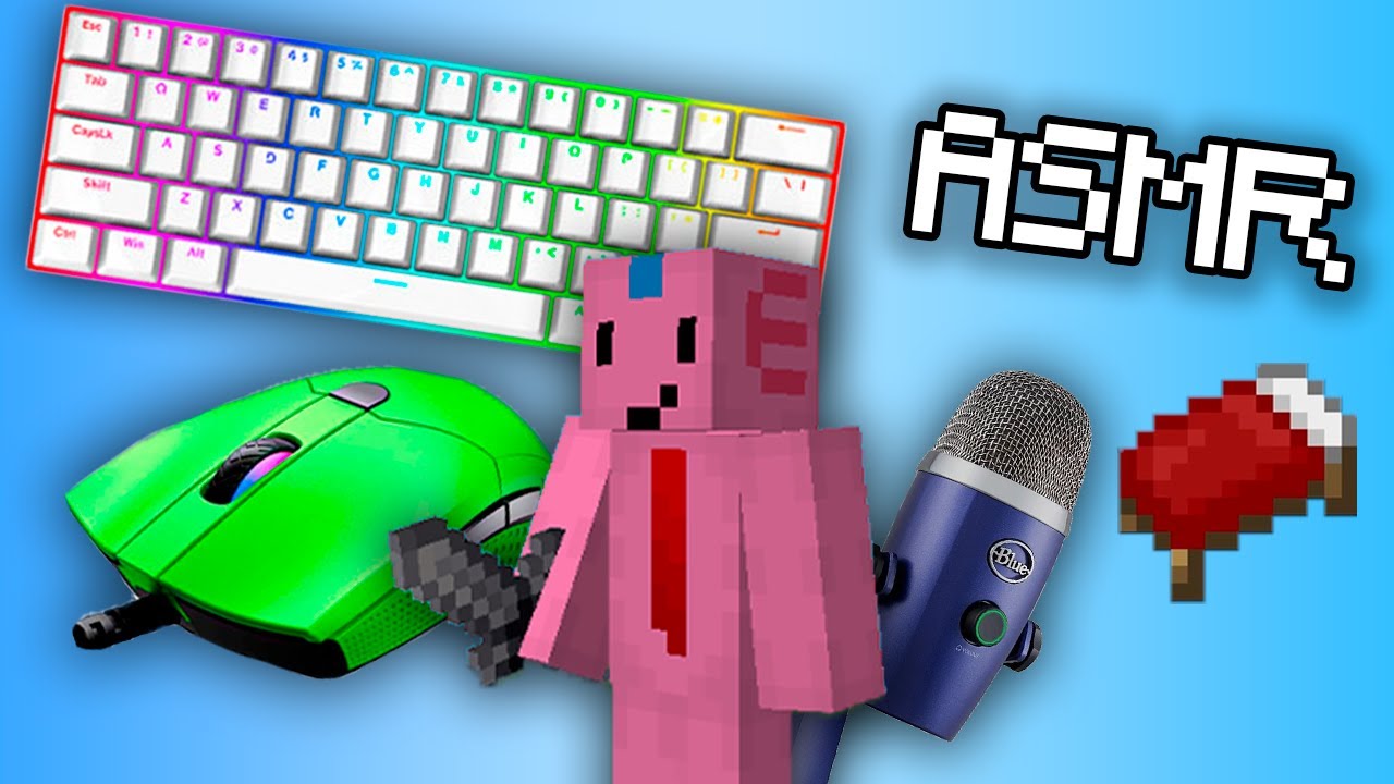 Brown Switches Keyboard + Mouse Sounds ASMR (Handcam) | Hypixel Bedwars
