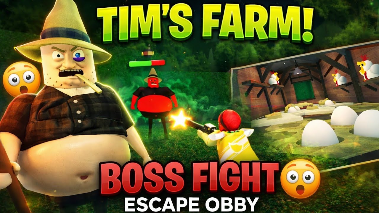 Escape Tim’s FarmI ESCAPED TIM’S FARM… BUT BOSS ATTACKED 😱🔥 (Roblox Obby)