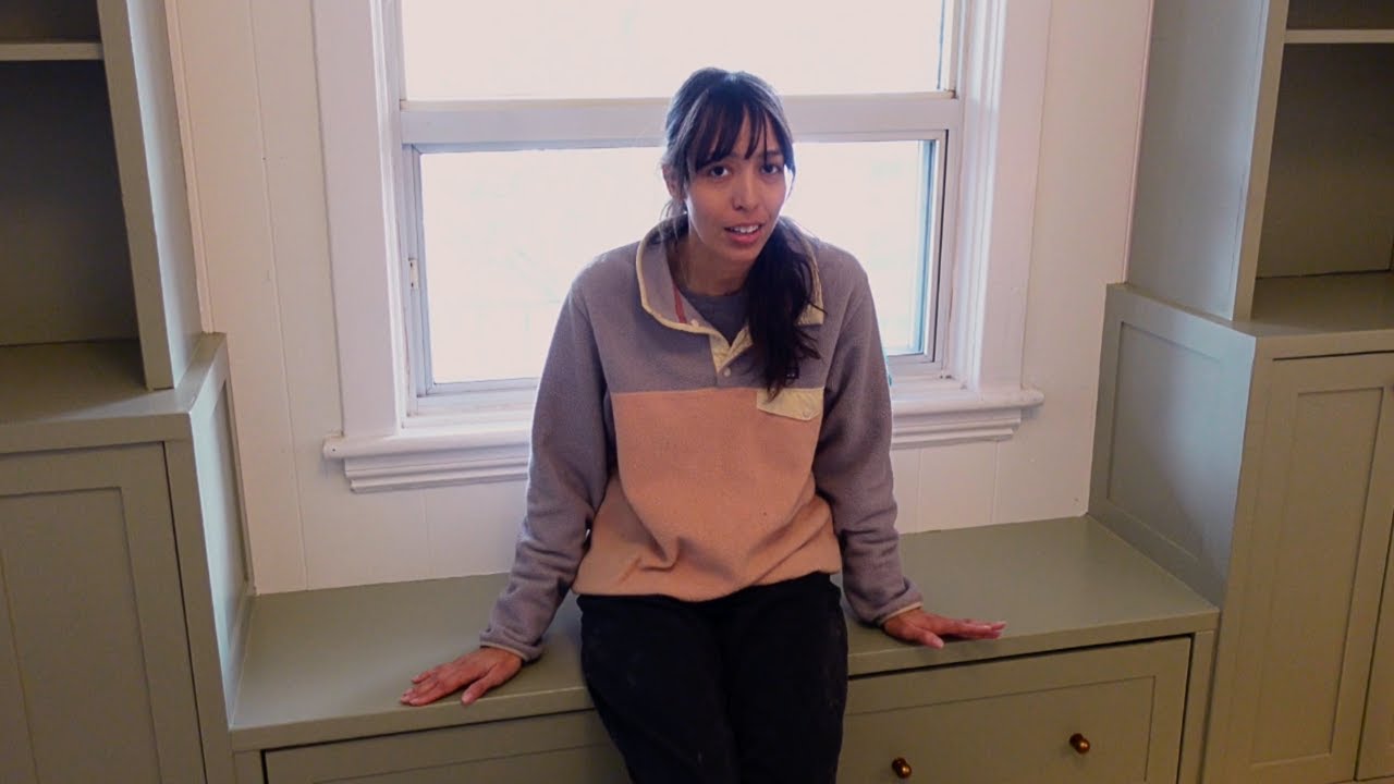 DIY Built in Bookshelves with Window Seat