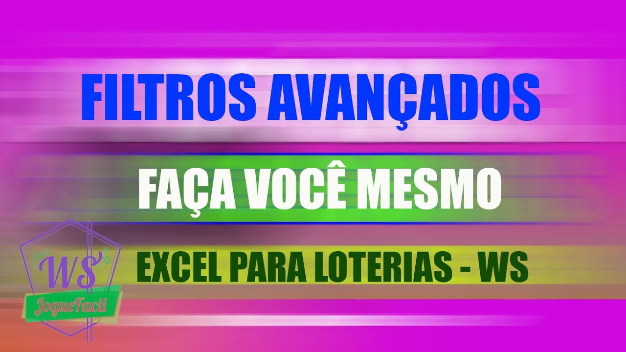 Como filtrar  jogos com VBA Excel -  Aula Bônus  Excel para loterias ws
