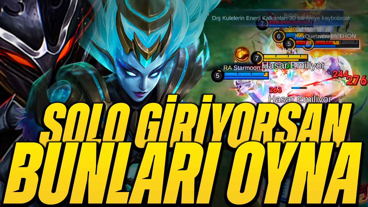 SOLO GİRİYORSAN BU KAHRAMANLARI OYNA - GERÇEKTEN GARİP BİR MAÇ - HAYABUSA SELENA - MLBB