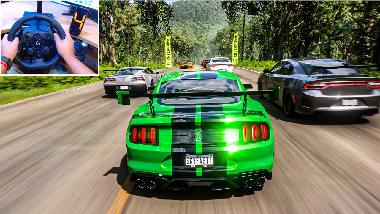 Mustang SHELBY GT vs MUSCLE CARS - Forza Horizon 5 | Logitech G923 Steering Wheel