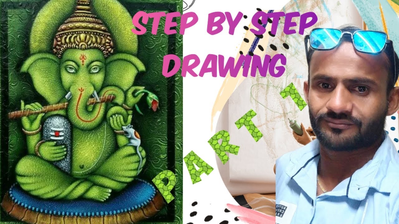 Ganesh ji step by step drawing | Ganesh ji easy drawing 🖼️