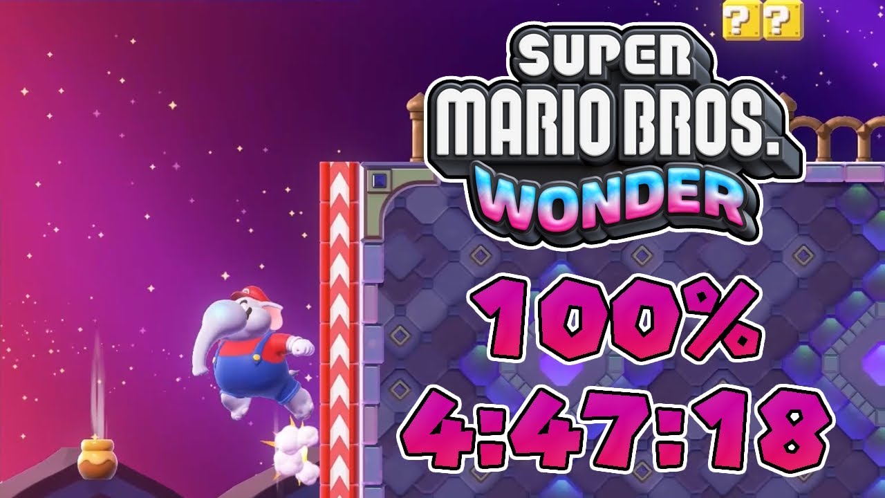 [Former WR] Super Mario Bros. Wonder 100% Speedrun in 4:47:18