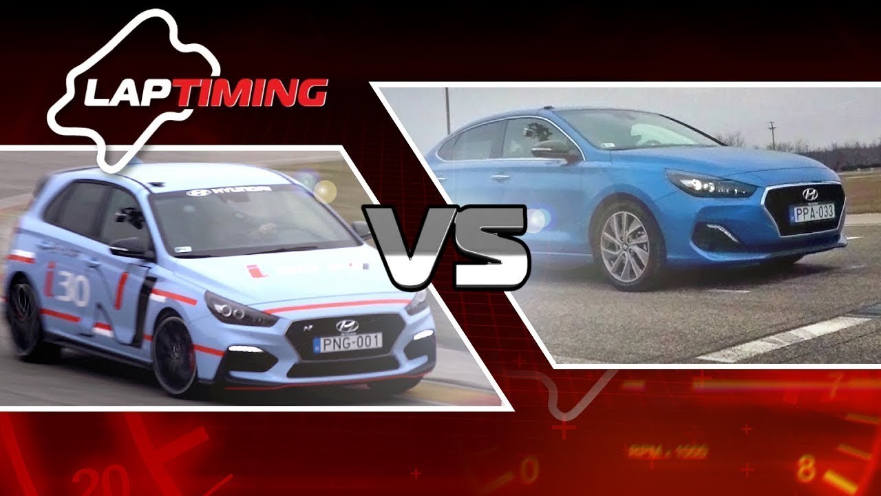 Laptiming: Hyundai i30 N vs. Hyundai i30 (eng sub)