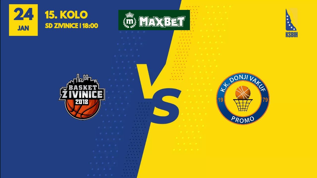 🔴 UŽIVO: KK Basket Živinice vs KK Donji Vakuf Promo | MAXBET LIGA | Kolo 15 | 24.01.2026
