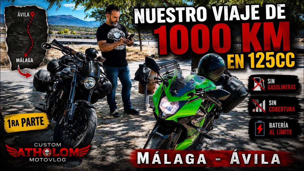 Épico viaje en VCRUISE y NINJA 125cc | 1000 km ? | Málaga - Ávila 1ra Parte